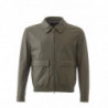 Giubbotto in Pelle Verde con Maxi Tasche - IT50 - L