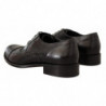 Scarpe eleganti derby in pelle di lucertola nera - EU42/US9
