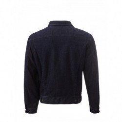 Giacca in velluto a coste blu con eco pelliccia interna - IT50 - L