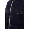 Giacca in velluto a coste blu con eco pelliccia interna - IT50 - L