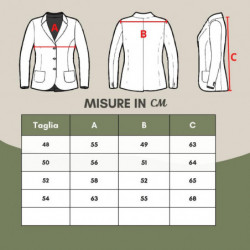 Giacca in velluto a coste blu con eco pelliccia interna - IT50 - L