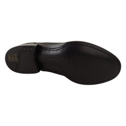 Scarpe eleganti derby in pelle di lucertola nera - EU42/US9