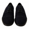 Scarpe derby borchiate in pelle scamosciata blu - EU44/US11