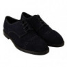 Scarpe derby borchiate in pelle scamosciata blu - EU44/US11