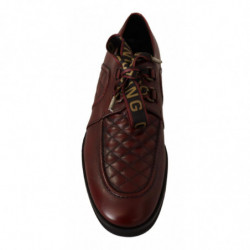Scarpe formali con vestito stringato in pelle rossa - EU43/US10