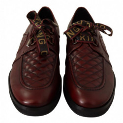 Scarpe formali con vestito stringato in pelle rossa - EU43/US10