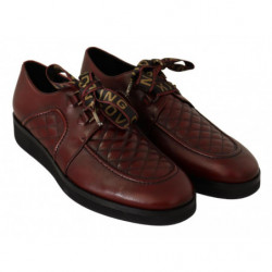 Scarpe formali con vestito stringato in pelle rossa - EU43/US10