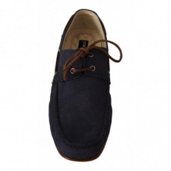 Scarpe da barca casual da uomo con lacci in pelle blu - EU44/US11