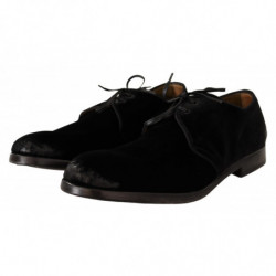 Scarpe derby stile invecchiato con lacci in velluto nero - EU42/US9