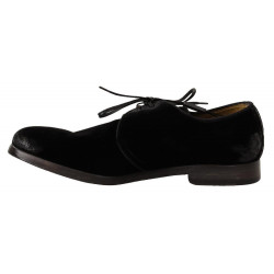 Scarpe derby stile invecchiato con lacci in velluto nero - EU42/US9