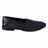 Mocassini slip-on traforati in pelle blu - EU44/US11