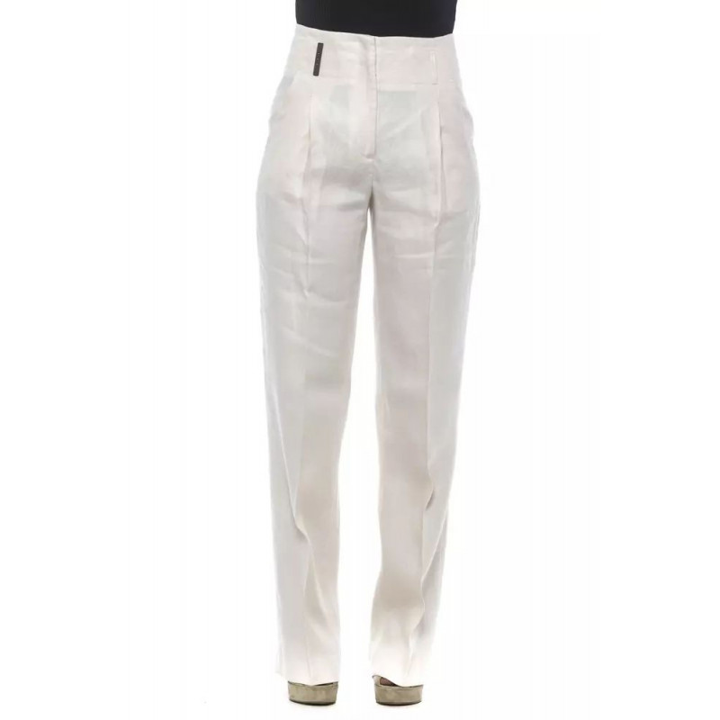 Jeans e pantaloni di lino beige/bianco - IT42 - S