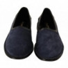 Mocassini slip-on traforati in pelle blu - EU44/US11