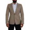 Blazer da giacca slim in cotone elasticizzato beige - IT50 - L