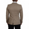 Blazer da giacca slim in cotone elasticizzato beige - IT50 - L