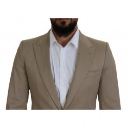 Blazer da giacca slim in cotone elasticizzato beige - IT50 - L