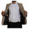 Blazer da giacca slim in cotone elasticizzato beige - IT50 - L
