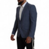 Giacca blazer slim fit in lana stretch blu - IT46 - S