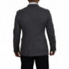 Blazer da giacca slim fit elasticizzato in lana grigia - IT44 - XS