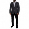 Blazer da giacca slim fit elasticizzato in lana grigia - IT44 - XS
