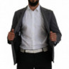 Blazer da giacca slim fit elasticizzato in lana grigia - IT44 - XS
