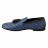 Mocassini con nappe in pelle intrecciata blu - EU44/US11