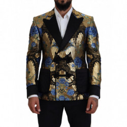 Giacca blazer doppiopetto in lurex oro - IT48 - M