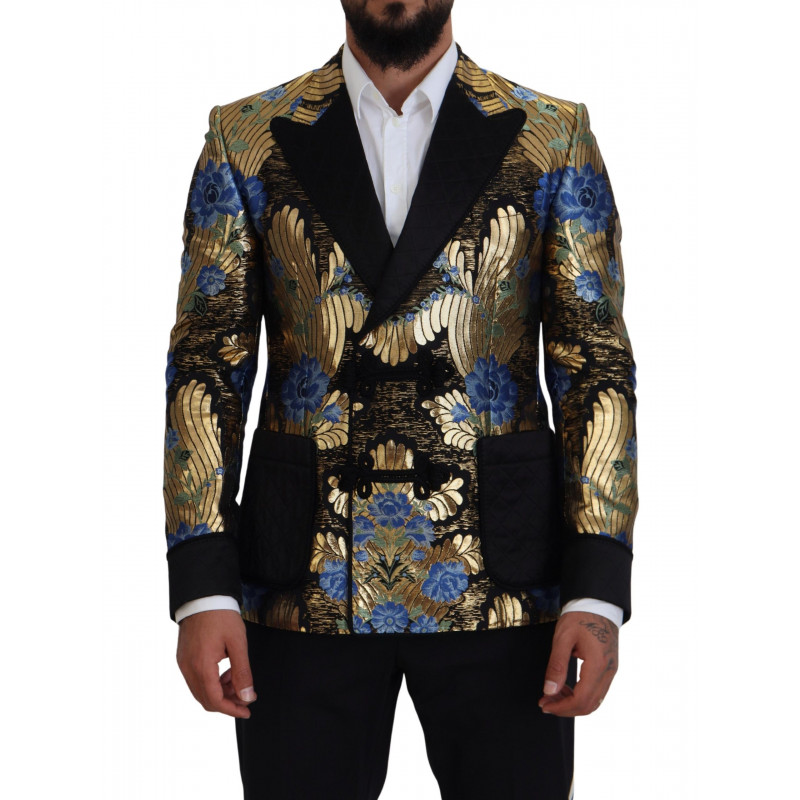 Giacca blazer doppiopetto in lurex oro - IT48 - M