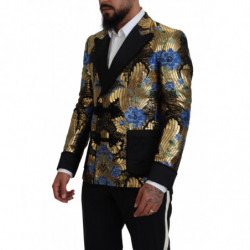 Giacca blazer doppiopetto in lurex oro - IT48 - M