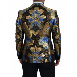 Giacca blazer doppiopetto in lurex oro - IT48 - M