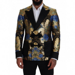 Giacca blazer doppiopetto in lurex oro - IT48 - M