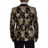 Blazer da giacca ricamato floreale oro nero - IT50 - L