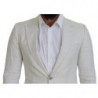 Blazer da giacca slim fit in lino bianco - IT46 - S