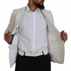 Blazer da giacca slim fit in lino bianco - IT46 - S