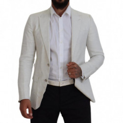 Blazer da giacca slim fit in lino bianco - IT46 - S