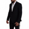 Blazer da giacca slim fit elasticizzato in lana nera - IT50 - L