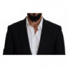 Blazer da giacca slim fit elasticizzato in lana nera - IT50 - L