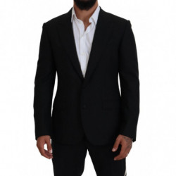 Blazer da giacca slim fit elasticizzato in lana nera - IT50 - L