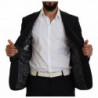 Blazer da giacca slim fit elasticizzato in lana nera - IT50 - L