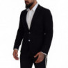 Blazer da giacca slim fit con corona di lana nera - IT46 - S