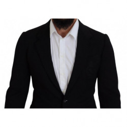 Blazer da giacca slim fit con corona di lana nera - IT46 - S