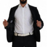 Blazer da giacca slim fit con corona di lana nera - IT46 - S