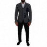 Blazer da giacca slim fit con rose di lana grigia - IT46 - S