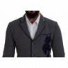 Blazer da giacca slim fit con rose di lana grigia - IT46 - S