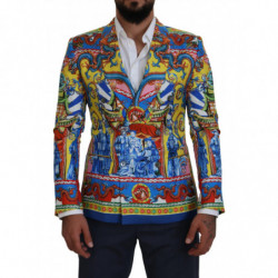 Blazer slim fit in seta con...
