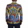 Blazer slim fit in seta con stampa drago multicolor - IT48 - M