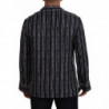 Giacca camicia pigiama in seta a righe blu - IT5 - M