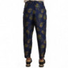 Pantaloni affusolati stampa blu pavone Pantaloni seta - IT48 - M