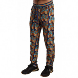 Pantaloni Joggers in Seta con Fantasia Multicolor - IT46 - S