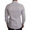 Camicia elegante formale a righe blu bianche ORO - IT40 - M